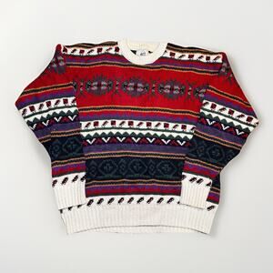 417 By Van Heusen Vintage Knit Sweater Men’s Medium Made USA Multicolor